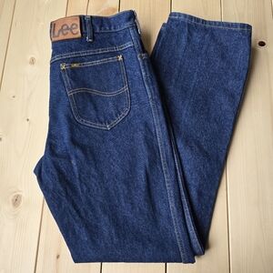 Vintage Lee Rider Denim Dark Wash Blue Jeans Mens 36.5X34